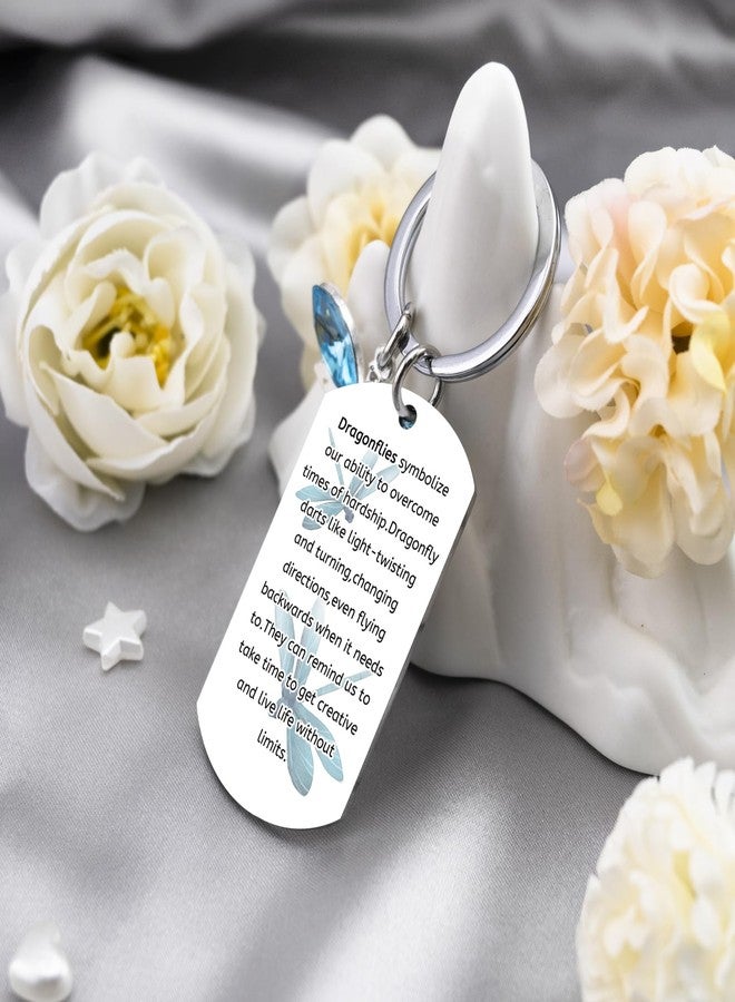 MOEXUKO Dragonfly Gifts for Women Dragonfly Keychain Christmas Stocking Stuffers Inspirational Gifts for Women Motivational Gift for Friends Sister Daughter Birthday Thanksgiving Gift Dragonflies Keyring - Image 4